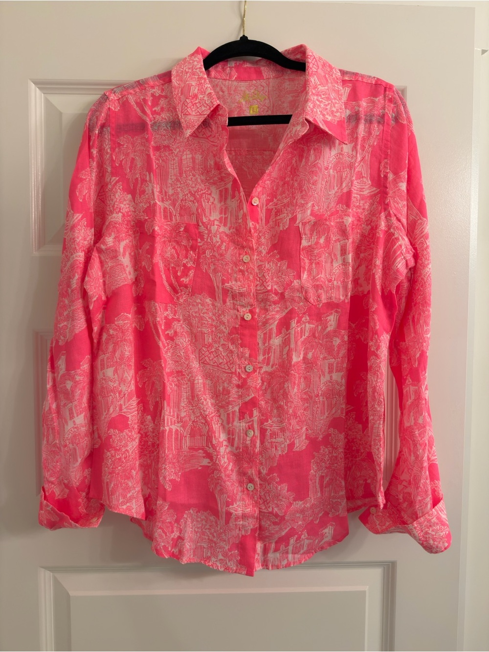Lilly Pulitzer Pink Printed Button-Down Shirt